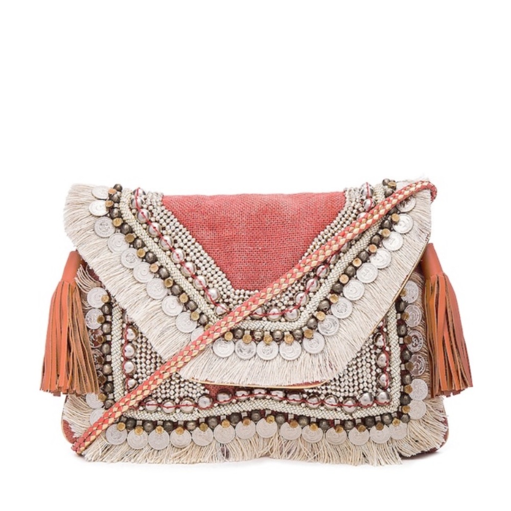 Leela Clutch in Coral - SHASHI